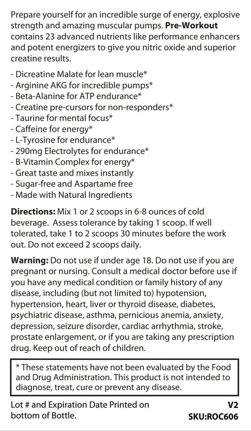 Pump Up The Volume Preworkout